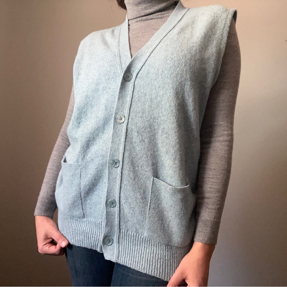 Lord Jeff Blue Cardigan Vest